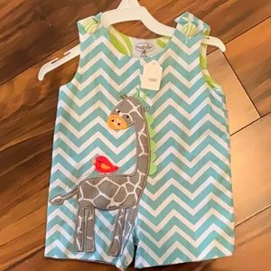 Mud Pie Baby Boys Giraffe Romper